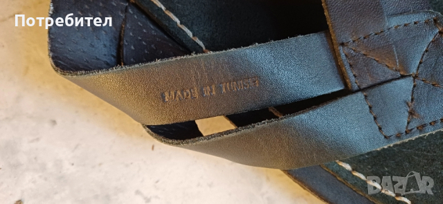 Мъжки чехли от естествена кожа, снимка 4 - Мъжки чехли - 54313355