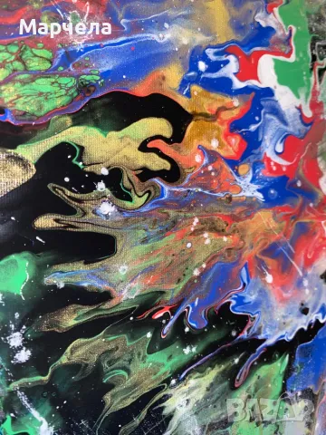 Абстрактна  картина Космос, снимка 8 - Картини - 47915313