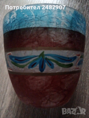 Стар стъклен свещник , снимка 8 - Антикварни и старинни предмети - 44747038