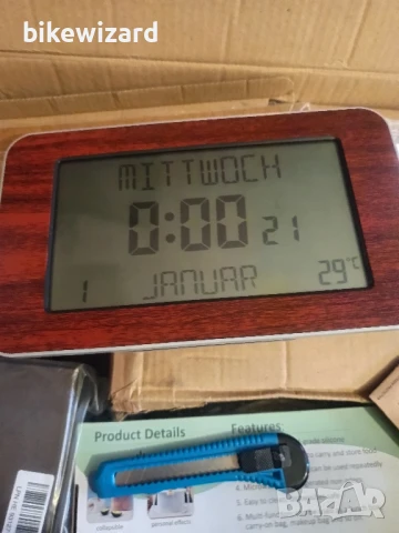 FISHTEC будилник с календар дата, ден, час, температура, 2 аларми НОВ, снимка 7 - Стенни часовници - 50766479