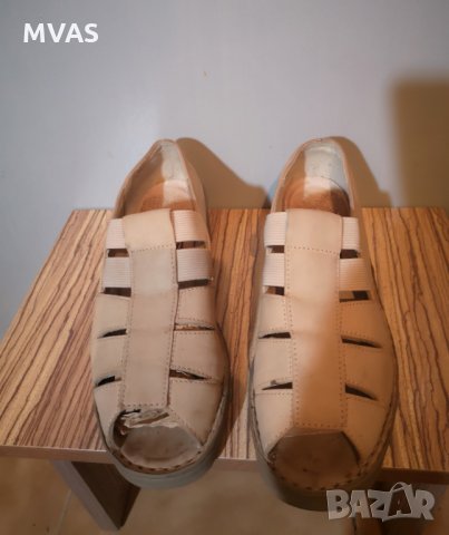Нови кожени ежедневни обувки бежови 37 номер, снимка 3 - Дамски ежедневни обувки - 29268052