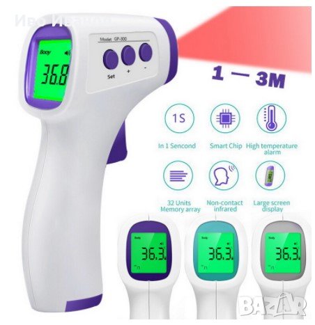 Безконтактен IR термометър за тяло, снимка 3 - Медицинска апаратура - 30133907