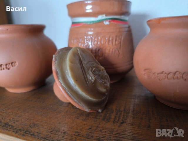 Традиционни битови гърненца за мед и кисело мляко (3 броя), снимка 8 - Декорация за дома - 53972206