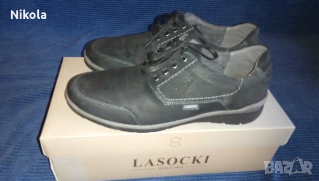 Мъжки велурени - кожени обувки LASOCKI нови! №44, снимка 14 - Ежедневни обувки - 29639337