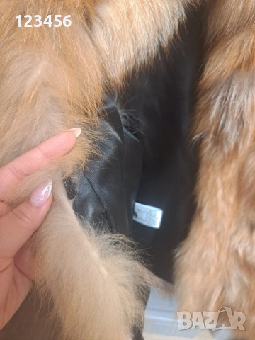 Естествен косъм с качулка и закопчаване, снимка 5 - Елеци - 54087089