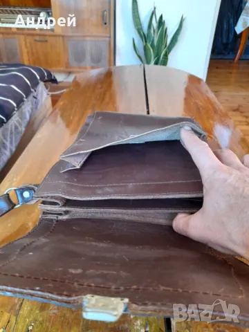 Стара кожена чанта #6, снимка 6 - Други ценни предмети - 48511406