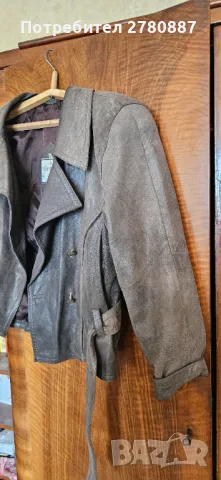 Валентино Valentino дамско ретро кожено яке сако с колан , снимка 3 - Якета - 50107332