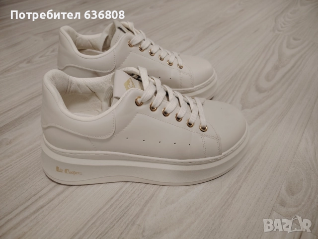 Дамски кецове Lee Cooper - светло бежови, снимка 2 - Кецове - 52170880