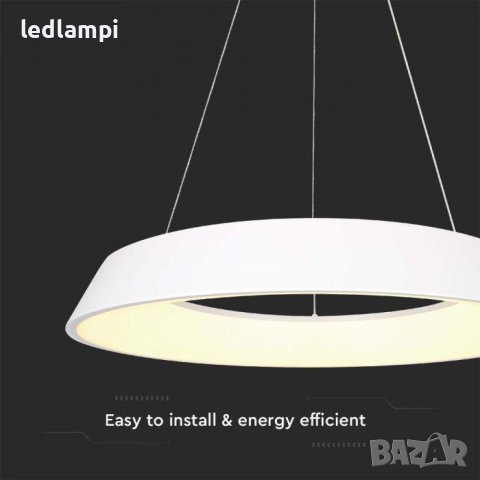 LED Полилей 48W Бял Димиране , снимка 4 - Полилеи - 40748281