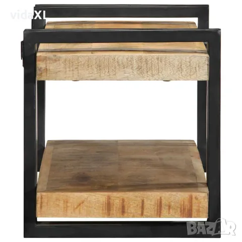 vidaXL Стенен рафт 70x33x35 cm Масивна груба дървесина Манго, снимка 4 - Етажерки - 56147552