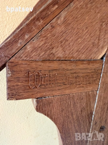 старо дървено разпятие, снимка 5 - Антикварни и старинни предмети - 54100410