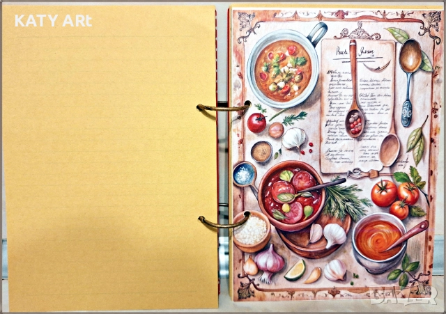 Тефтер "Вкусни рецепти" в червено, снимка 4 - Други - 52355959