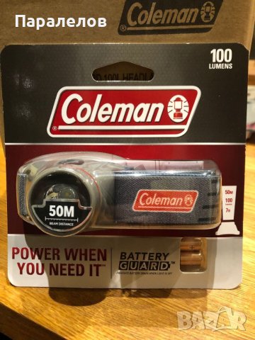 Coleman LED Челник 100 lumens, снимка 3 - Други спортове - 40633808