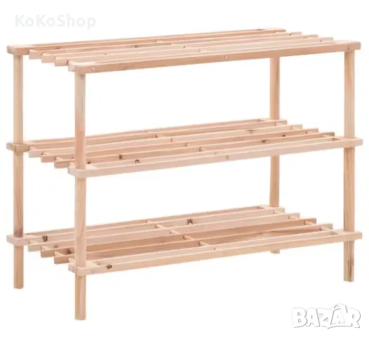 Дървена етажерка за обувки-74х26х48.5 см./етажерка за обувки/