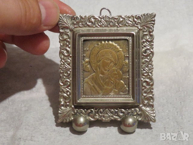 Старинна Панагия медальон Дева Мария, богородица с младенеца внос Израел, Йерусалим, снимка 4 - Антикварни и старинни предмети - 29306589