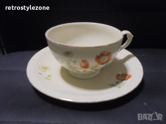 № 8586 Елегантен винтидж порцеланов комплект – чашка с чинийка   