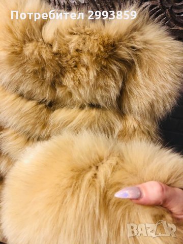 Елек естествена кожа лисица 70см*камел, снимка 9 - Елеци - 32013324