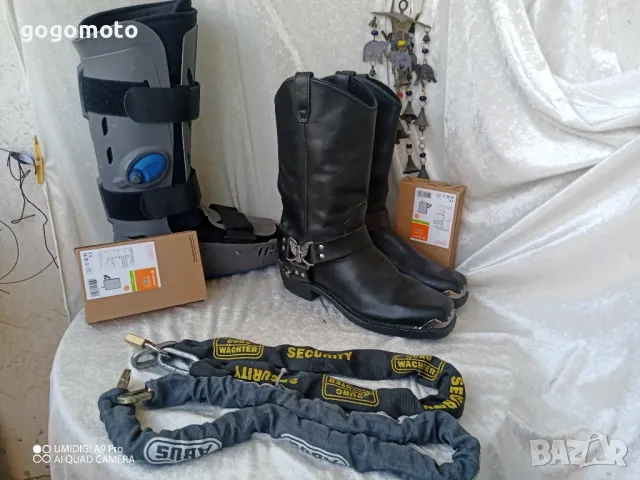 Мото, чопър, КАТО НОВИ мото боти, рокер хард ботуши DINGO original, 45 - 46, 100% естествена кожа , снимка 11 - Мъжки ботуши - 47485522