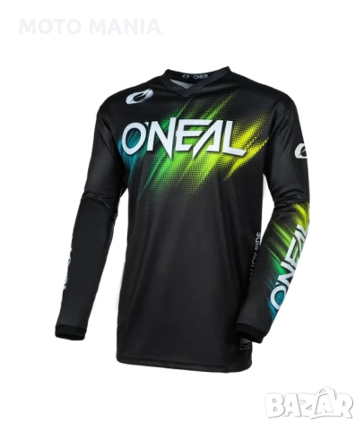 Мотокрос блуза O’NEAL ELEMENT VOLTAGE BLACK/GREEN