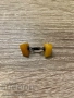 Винтидж копче за ръкавели от естествен кехлибар, снимка 2