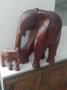 масивни слонове от тиково дърво, снимка 1 - Антикварни и старинни предмети - 38416905