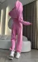 Дамски комплект с горнище с цип Pink, снимка 3