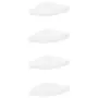 vidaXL Окачени ъглови рафтове, 4 бр, бели, 25x25x3,8 см, МДФ, снимка 1