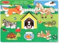 Дървен пъзел Melissa and Doug Домашни животни с дръжки, снимка 7