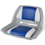 Седалка за лодка със сгъваема облегалка и синьо-бяла възглавница(sku90418, снимка 1 - Други стоки за дома - 44679533