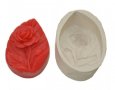 Роза в капка силиконов молд форма калъп гипс сапун декор, снимка 1 - Форми - 39944822