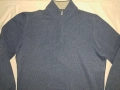 РЕЗЕРВИРАН! Gran Sasso Blue Wool Cashmere 1/4 Zip Sweater 54 (XL) мъжки пуловер от мерино и кашмир, снимка 2