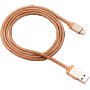 Зареждащ кабел CANYON MFI-3,  USB to lightning, certified by Apple, 1М, Златист SS30247, снимка 1