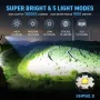 Високопроизводителен Нов P90 Super Light акумулаторен фенер прожектор за осветление за риболов излет, снимка 17