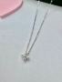 Сребърно колие с мойсанит (диамант) , снимка 6