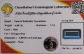 Първокласен син турмалин с VVS чистота - 6.08кт!Сертифицикат!Нов!, снимка 4