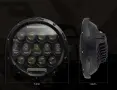 LED Фар 7 инча за вграждане на джип 12V – NA102, снимка 4