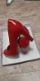 Червени лачени обувки с токчета , снимка 3