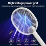 Нова Електрическа мухобойка 4000V акумулаторна Type-C бяла ракета убиец, снимка 4