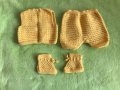Нов Плетен Бебешки комплект елече, панталонки, терлички Ръчно плетени , снимка 2