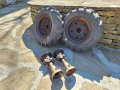 Мотофреза Булгар МБ5 или ТРАКИЯ -  транспортни гуми с джанти и полуоски , снимка 1 - Градинска техника - 44924884
