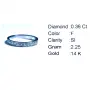 Златен дамски пръстен с диамант 0,36Ct. чистота:SI размер:54 модел:42925-1, снимка 4