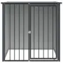 vidaXL Къща за куче с покрив черна 110x103x109 см поцинкована стомана, снимка 3