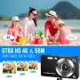 Цифров фотоапарат 56MP 4K HD Компактен с 32GB карта, 20X увеличение 2,7-инчов екран, Литива батерия, снимка 14