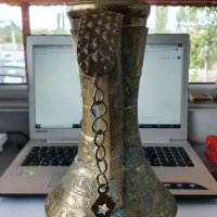 Антикварна бронзова кана ибрик, снимка 4 - Антикварни и старинни предмети - 38028075