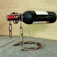 Уникална поставка за вино: Елегантна верига за впечатляващо представяне, снимка 2 - Декорация за дома - 38998293