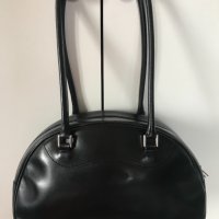Дамска френска чанта Lancaster Paris полумесец черна естествена кожа, снимка 10 - Чанти - 30854877