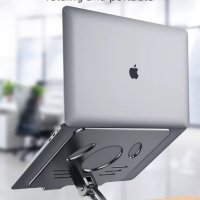 Алуминиева стойка за лаптоп сгъваема - универсална за всички лаптопи, снимка 1 - Лаптоп аксесоари - 37778354