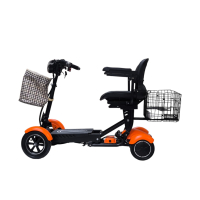 Електрическа сгъваема четириколка MaxMotors 750W - orange, снимка 1 - Инвалидни колички - 44640632