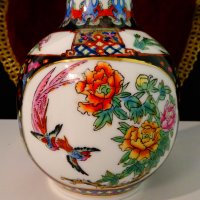 Китайска ваза,ръчно декорирана,злато. , снимка 5 - Вази - 37274764