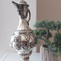RRR Много рядка сребърна кана/ 19 век/сребро, злато, чаша, снимка 10 - Антикварни и старинни предмети - 36497082